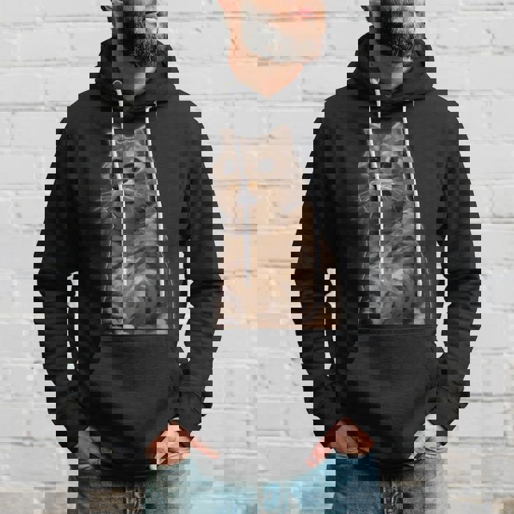 ビックリ猫 驚く猫 猫ミーム びっくり おどろく かわいい 面白い 人気 猫 イラスト パーカー 彼への贈り物