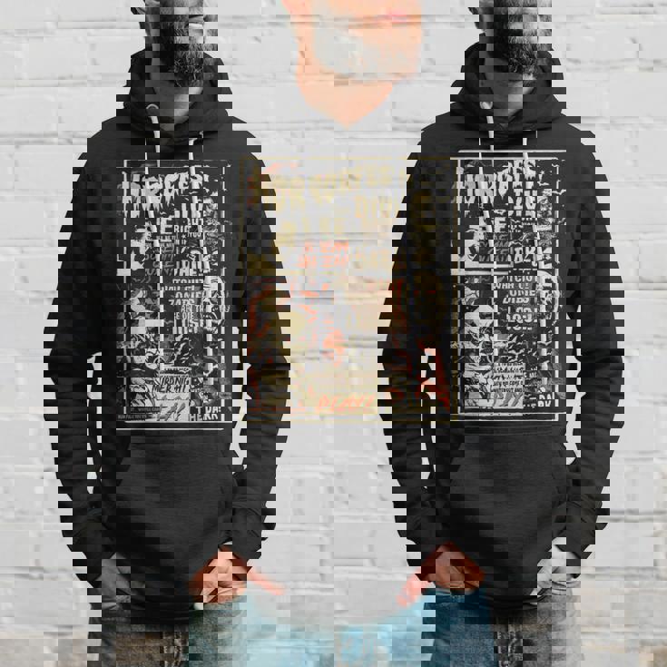 ビンテージホラーフェストポスターハロウィン映画オールドタイムホラー パーカー 彼への贈り物