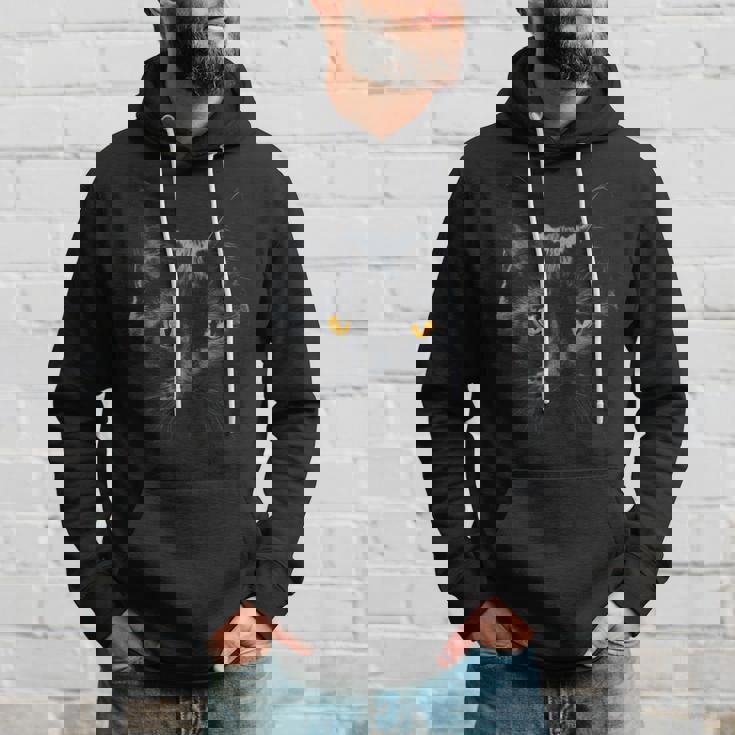 ピアス 黄色い目 黒猫 パーカー 彼への贈り物