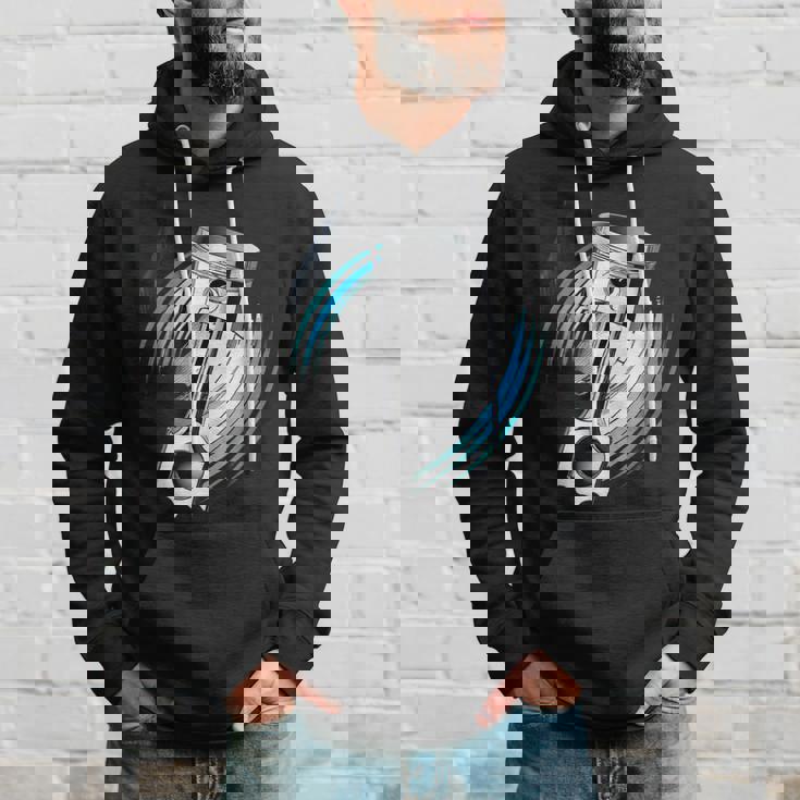 ピストンパワー 車愛好家のためのダイナミックエンジンデザイン パーカー 彼への贈り物