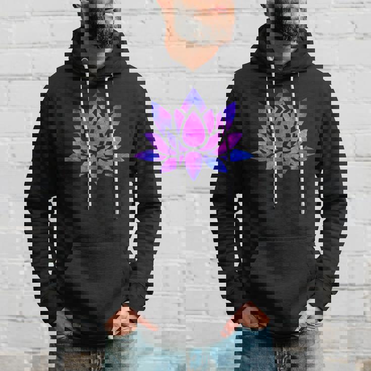 ピンクと紫の蓮の花 パーカー 彼への贈り物