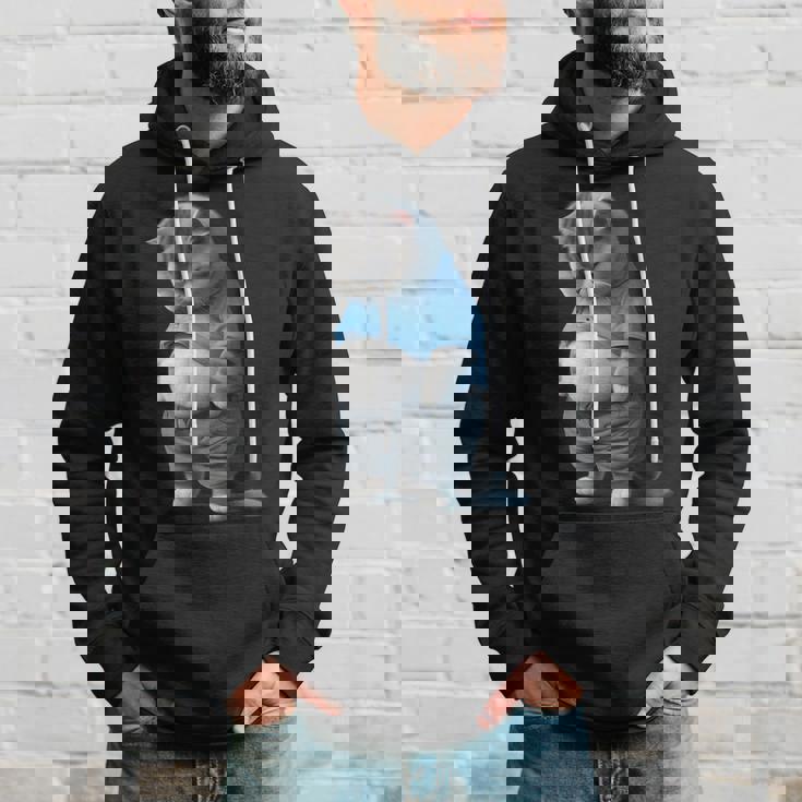 ファニー ファット 悲しい猫 アートデザイン 太った子猫 猫好き パーカー 彼への贈り物