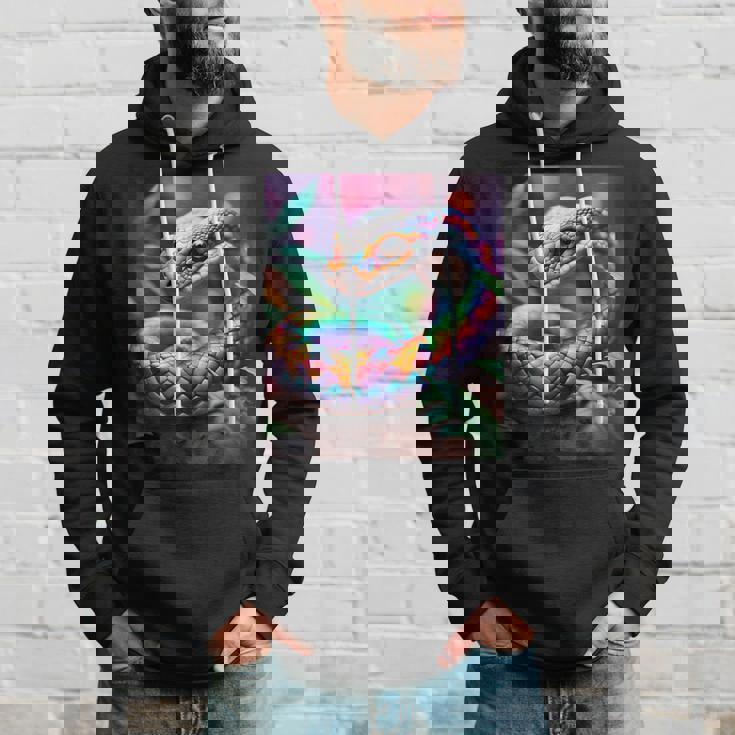 ファンタジー かわいい 鮮やかな蛇の葉 パーカー 彼への贈り物