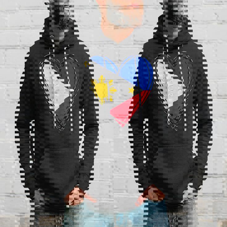 フィリピン独立記念日 I Love Philippines 国旗 ハート パーカー 彼への贈り物