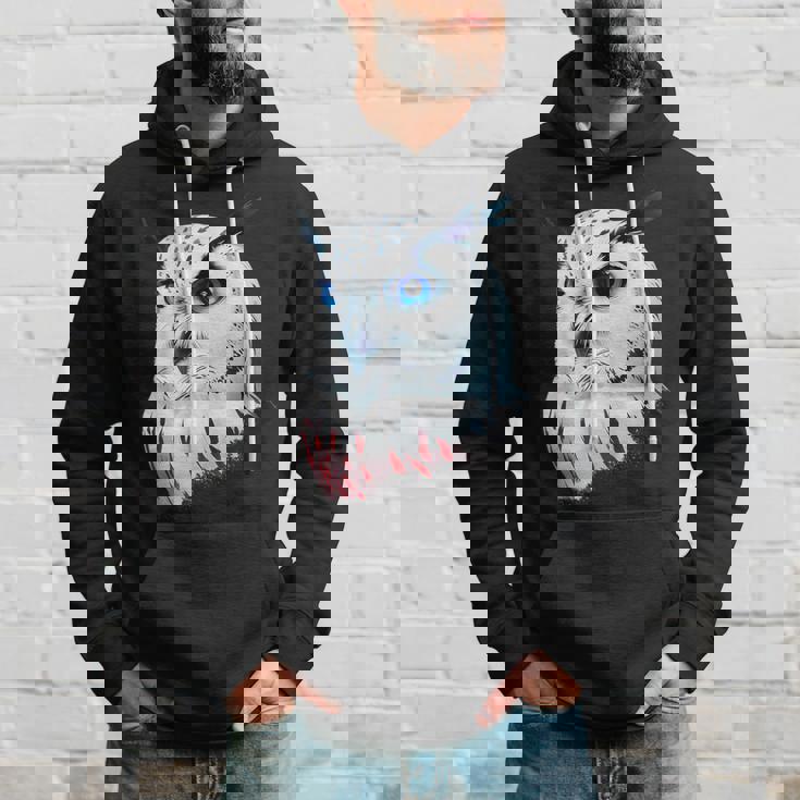 フクロウの傑作 雪フクロウ 鳥アート 動物 雪フクロウ パーカー 彼への贈り物