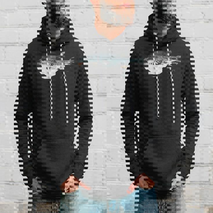 フグ 漁師デザイン 海洋愛好家向け パーカー 彼への贈り物