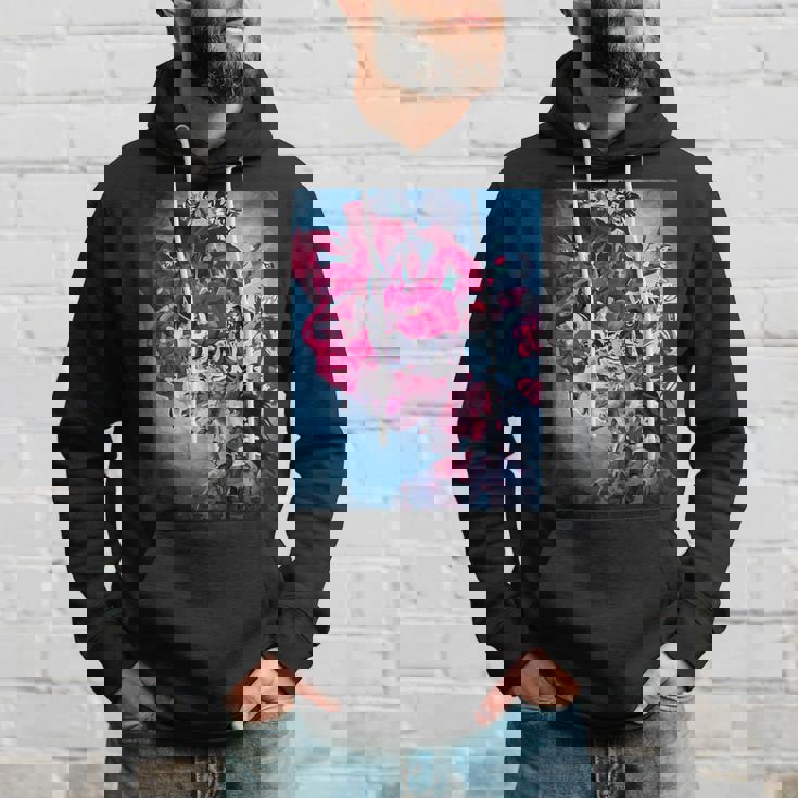 フラワー スカル フローラル シュガー ダーク アート グランジ エステティック ホラー パーカー 彼への贈り物