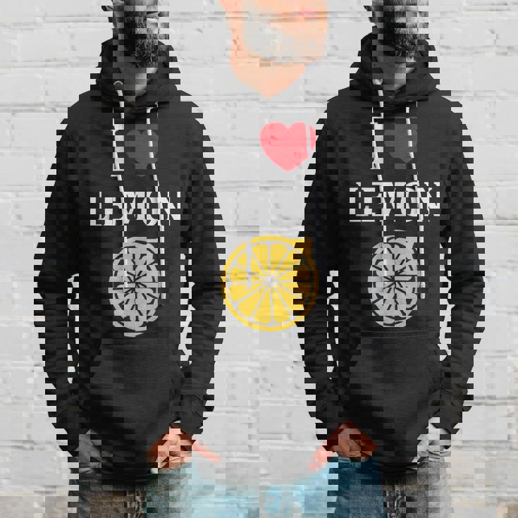 フルーツ レモン 面白いユーモア かわいい シンプル 小さなレモン I Love Lemon パーカー 彼への贈り物