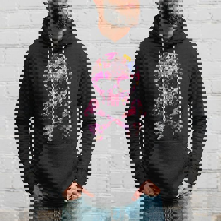 フローラルローズスカルフラワープリント パーカー 彼への贈り物