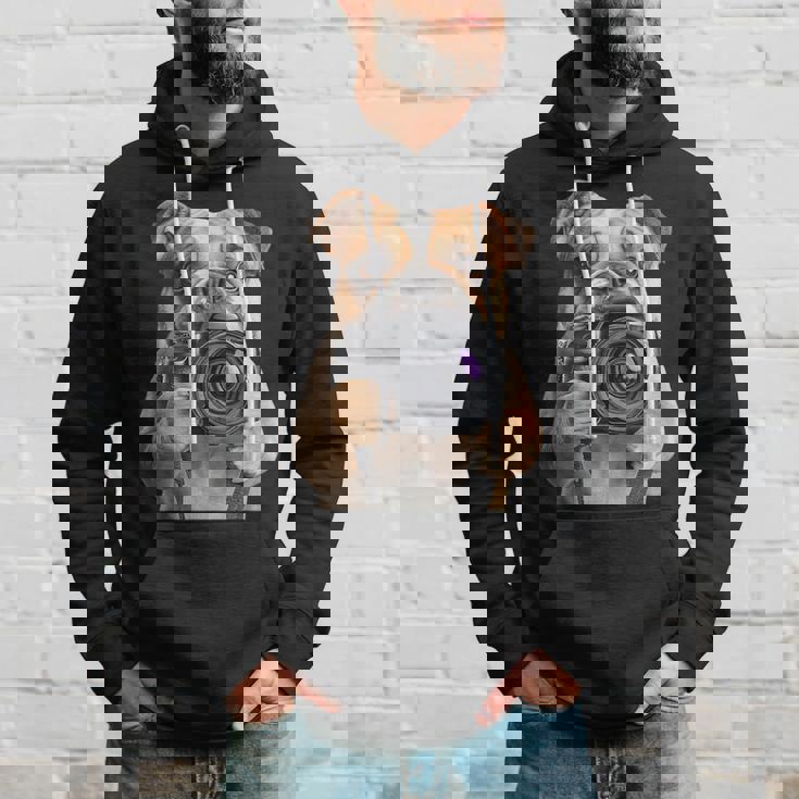 ブルドッグ 写真家 写真カメラ パーカー 彼への贈り物