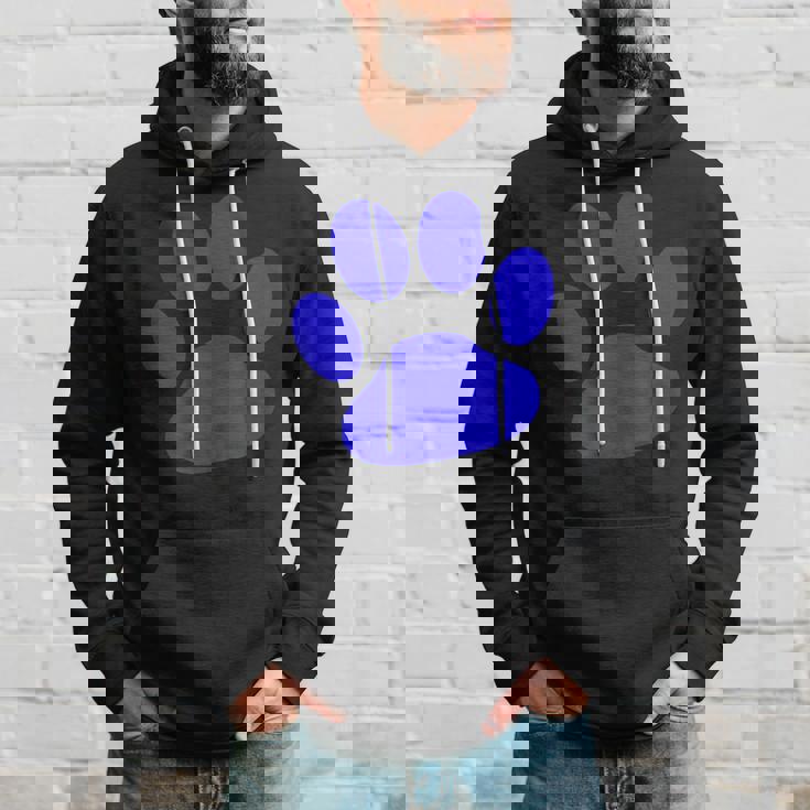 ブルー 肉球 プリントシャツ パーカー 彼への贈り物