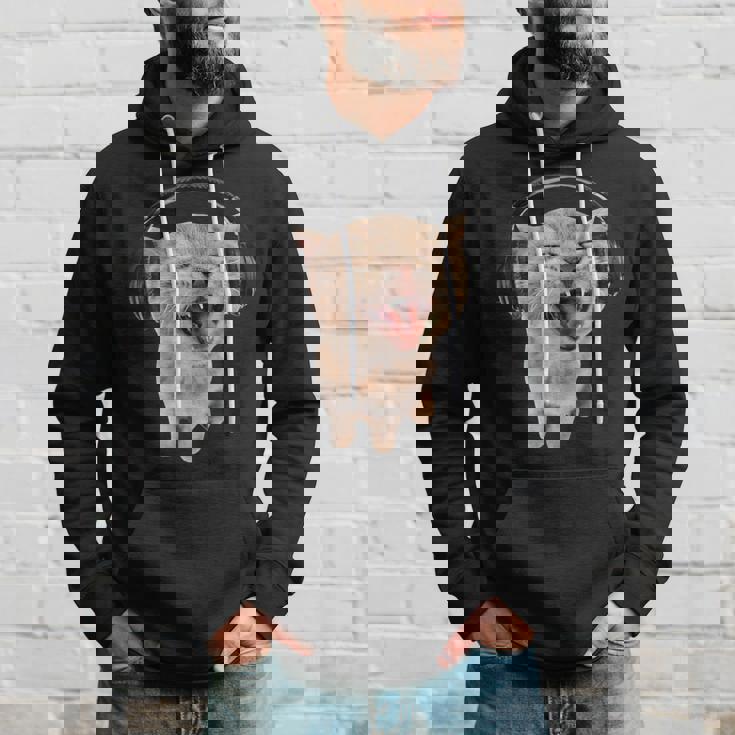 ヘッドフォン付き猫 ミーム パーカー 彼への贈り物