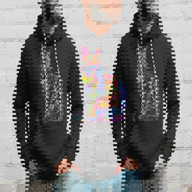 ベンガル猫ポップアート パーカー 彼への贈り物