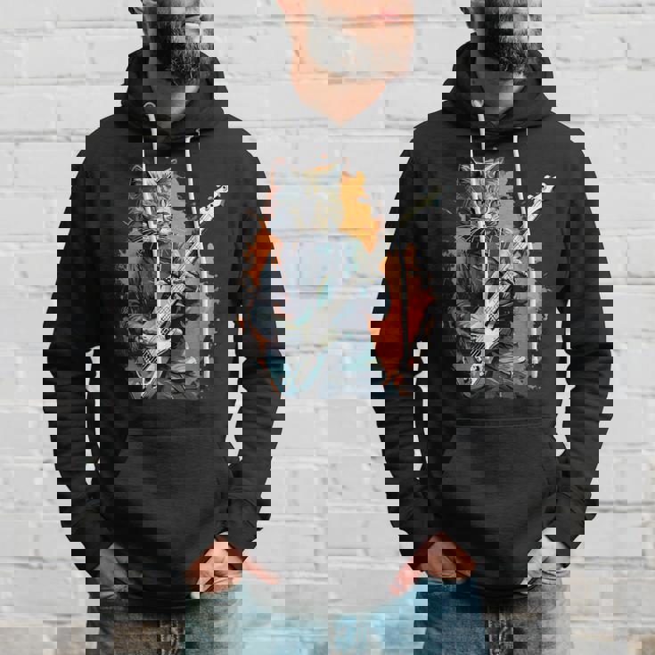 ベースギター 音楽 猫 ギターを弾く パーカー 彼への贈り物