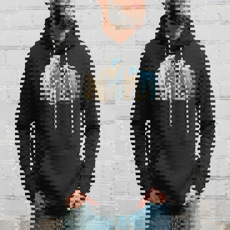 ホッキョクグマ。動物好き、シロクマの家族 パーカー 彼への贈り物