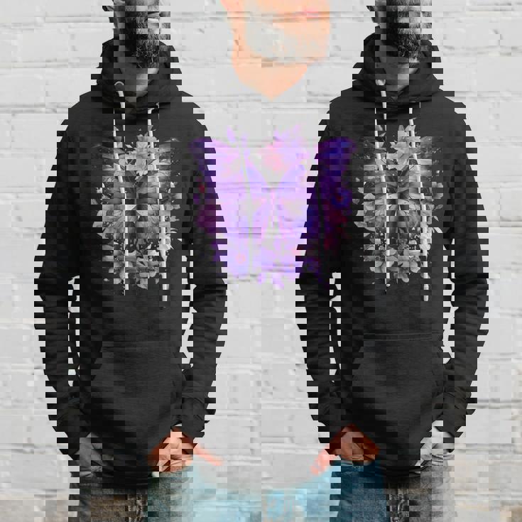 ボヘミアン パープルバタフライ レトロ 魔女の蛾 ヴィンテージ ラベンダー パーカー 彼への贈り物