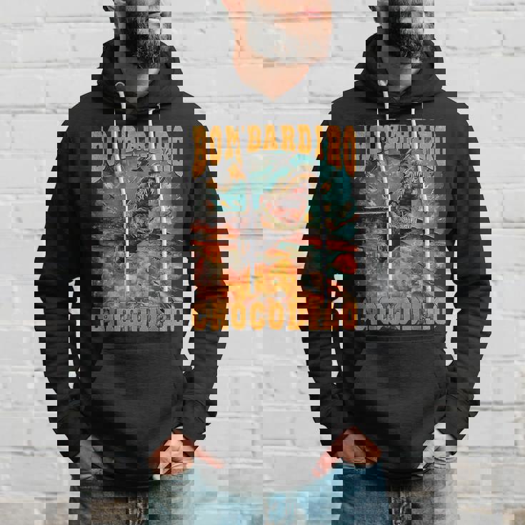 ボンバディロクロコダイルミームクロコダイルファイア-イタリアンブレインロット パーカー 彼への贈り物