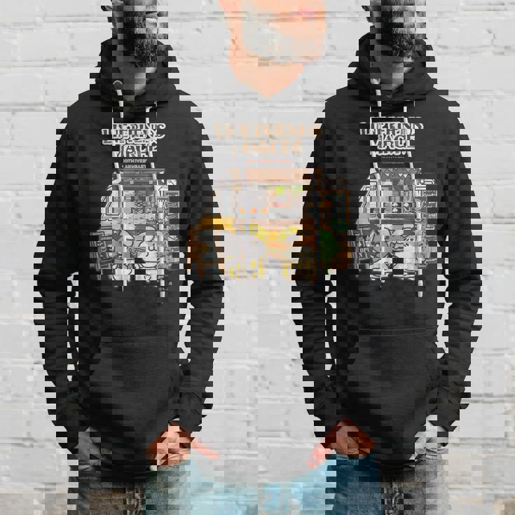 ボンレス犬とボンレス猫 キッチンカーロゴ付 ダークカラー パーカー 彼への贈り物