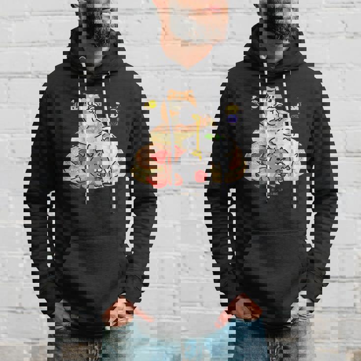 ボンレス犬とボンレス猫 パンケーキ パーカー 彼への贈り物