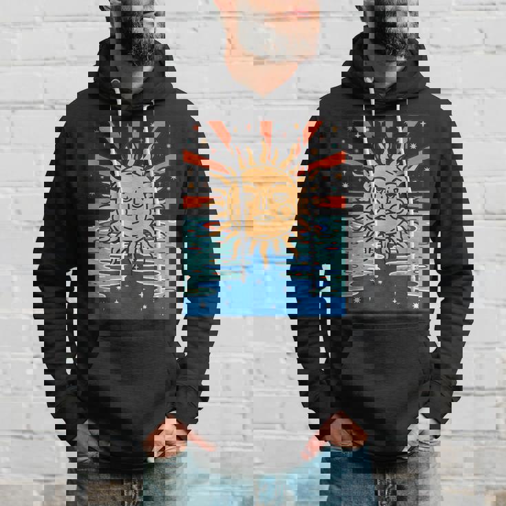 ボーホー 太陽と月 天体 三日月 フェイズ パーカー 彼への贈り物