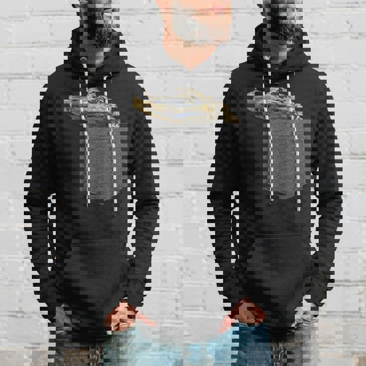 ポケットにワニ 愉快なアニマルデザイン パーカー 彼への贈り物