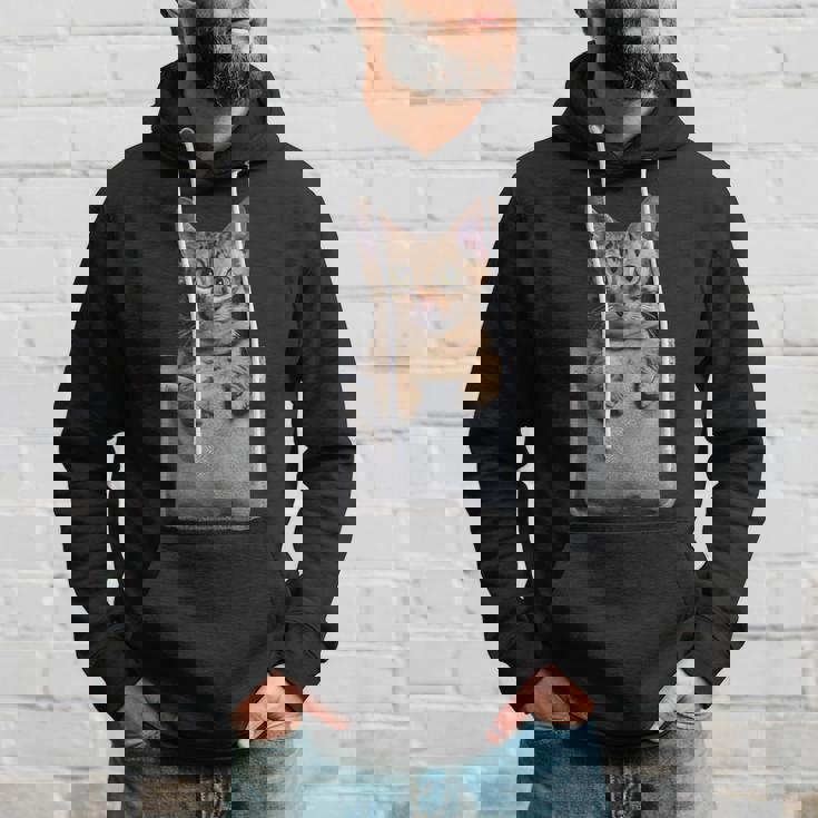 ポケットに入ったアビシニアン猫 パーカー 彼への贈り物