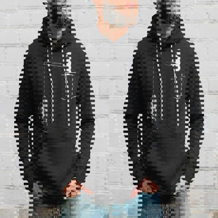 ポケットに入ったマグロ 魚釣り 面白い漁師 パーカー 彼への贈り物