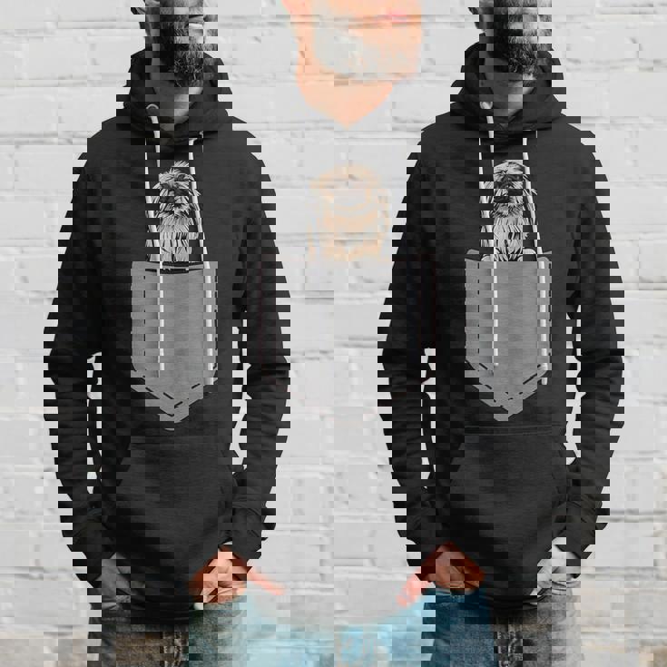 ポケットに入った面白いペキニーズ犬 犬愛好家 パーカー 彼への贈り物