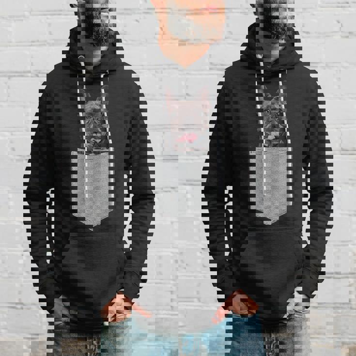 ポケットの中のフレンチブルドッグかわいいフレンチブルドッグオーナーギフト パーカー 彼への贈り物