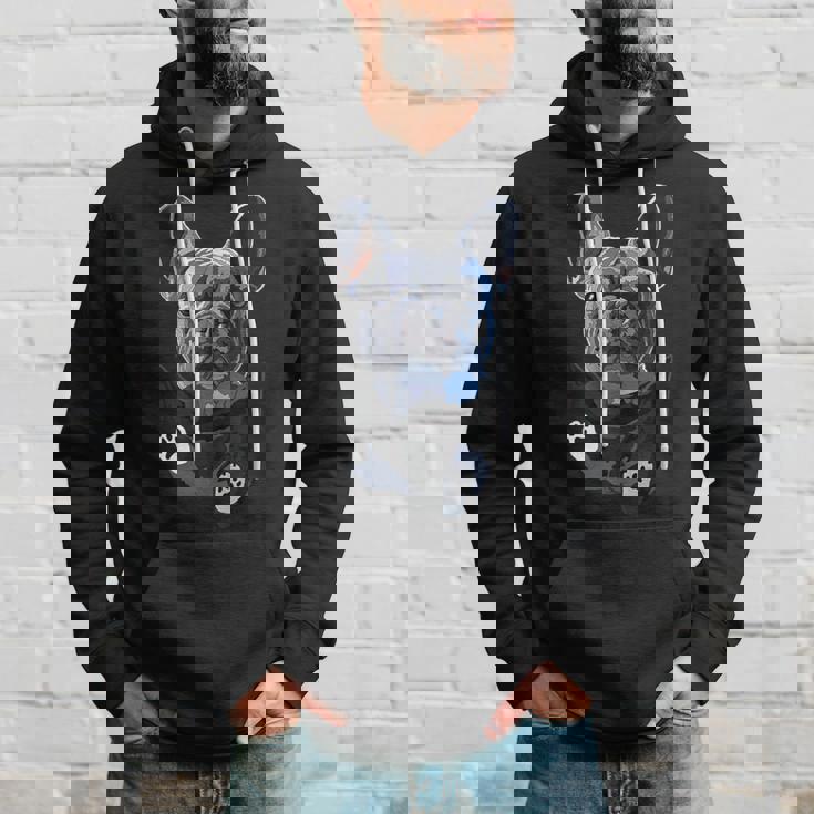 ポケットの中の面白いフレンチフレンチ犬好きフレンチブルドッグ パーカー 彼への贈り物