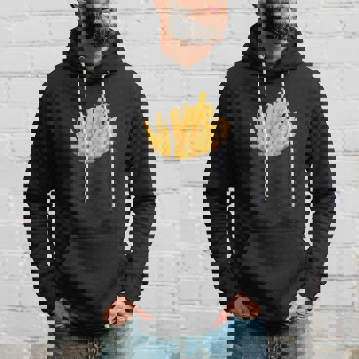 ポケットフライドポテト 胸にチップス フライドポテト パーカー 彼への贈り物