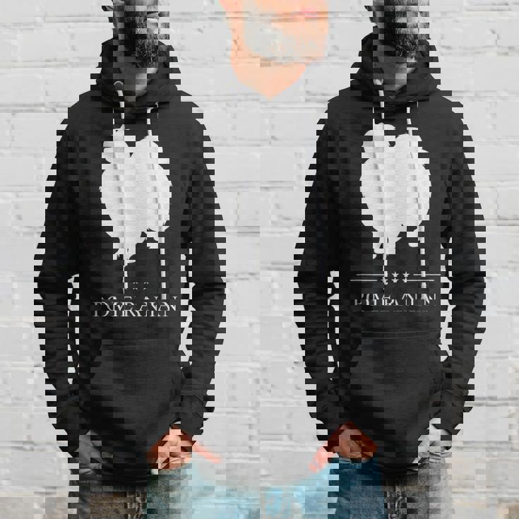 ポメラニアン 犬 ホワイト シルエット パーカー 彼への贈り物