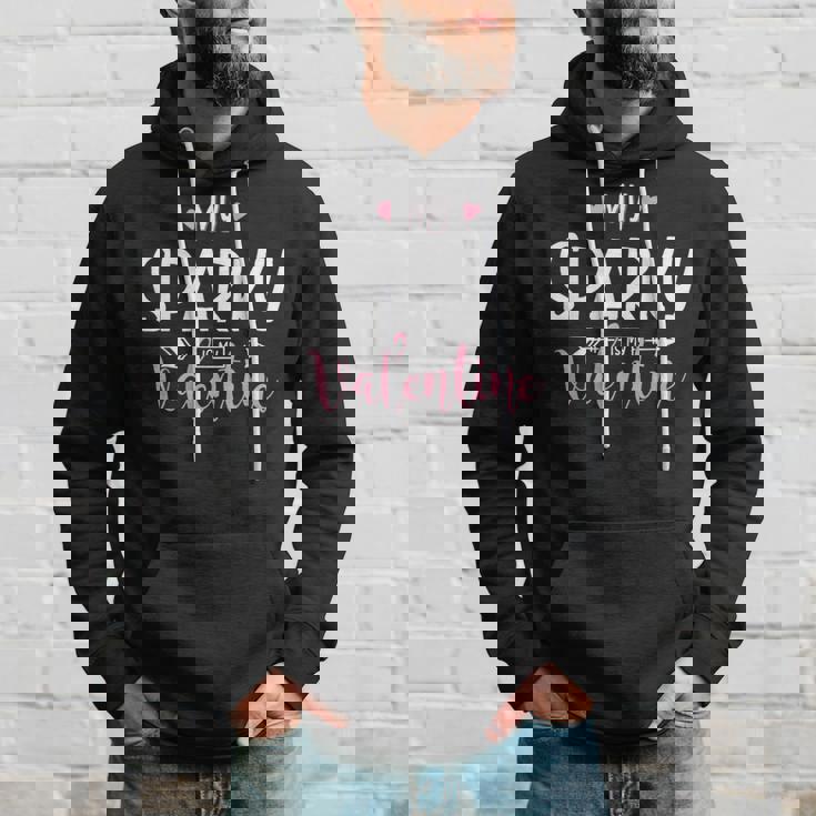 マイ・スパーキー・イズ・マイ・バレンタイン-スパーキー・グラフィック パーカー 彼への贈り物