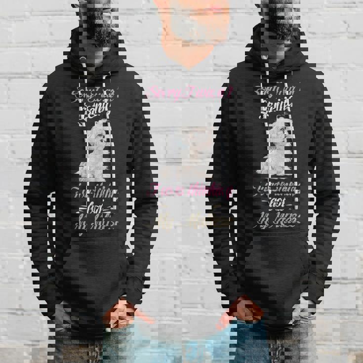 マルチーズすみません、マルチーズ犬の飼い主マルチプーの話を聞いていませんでした パーカー 彼への贈り物