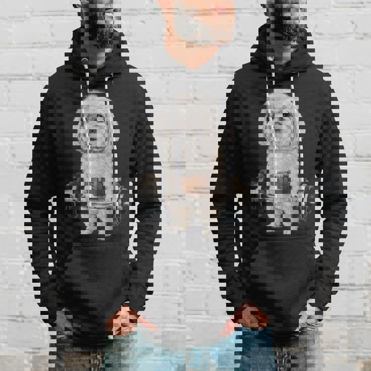 マルチーズドッグ筋トレ バーベルシュラッグバー フィットネス パーカー 彼への贈り物