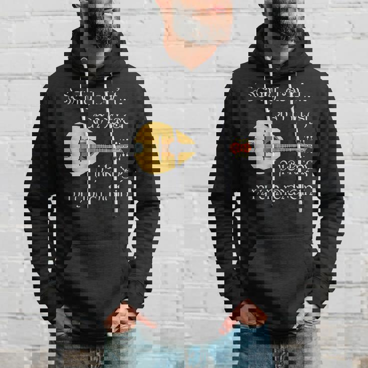 マンドリンピッキング ミュージシャン 音符 フォークミュージック パーカー 彼への贈り物