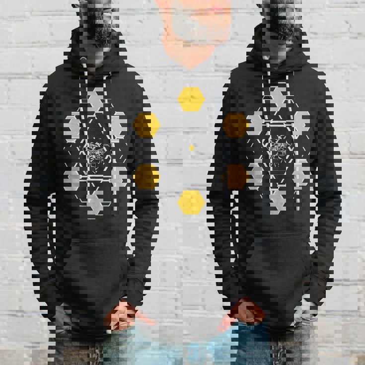 ミツバチユーモア六角形ナチュラルスタイル パーカー 彼への贈り物