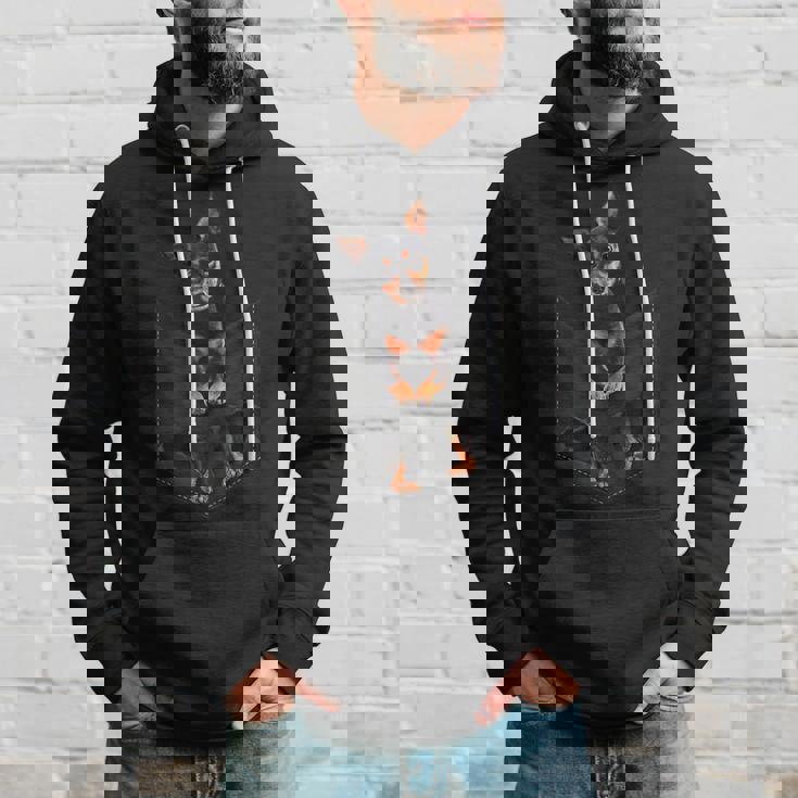 ミニピン愛好家のためのポケットに入った面白いミニチュアピンシャー。 パーカー 彼への贈り物