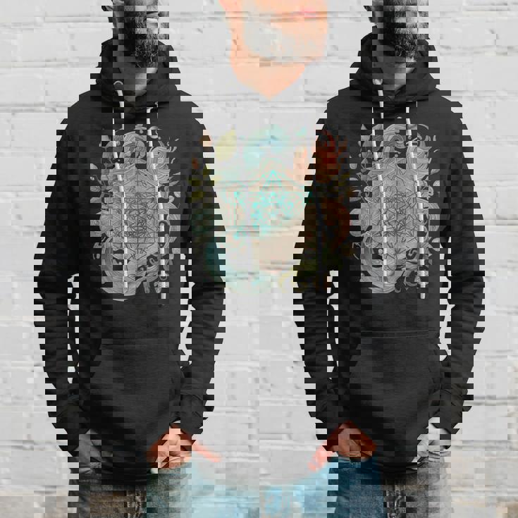 メタトロンキューブと自然の要素 火、土、水、風 パーカー 彼への贈り物