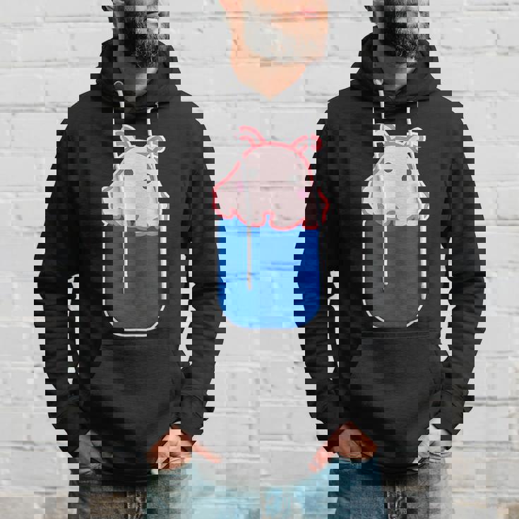 メンダコ（いん ざ ポケット）ワンポイント 胸【どうぶつフレンズ】ゆるくて かわいい 動物 グッズ イラスト 面白い パーカー 彼への贈り物