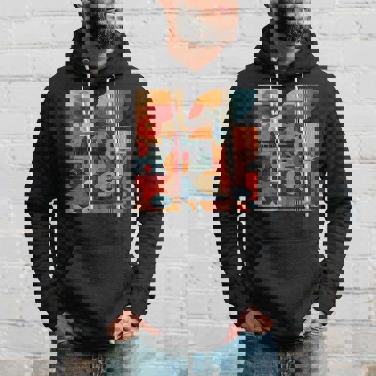 モダン 抽象 パターン ボーホー 抽象 幾何学 パーカー 彼への贈り物