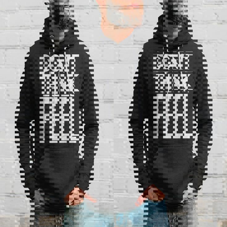 モチベーションを高める引用tシャツ Don't Think Feel インスピレーション パーカー 彼への贈り物