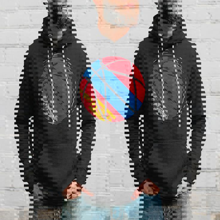 モンゴルの国旗が付いたバスケットボールボール パーカー 彼への贈り物