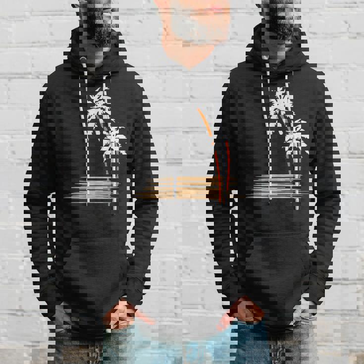 ヤシの木 夏 カラフル 胸 プリント ホリデー パーカー 彼への贈り物