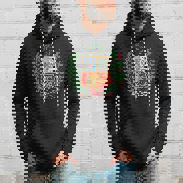 ユニセックス ペルーポロ ペルーストライプ レッド フットボール サッカー クレスト パーカー 彼への贈り物