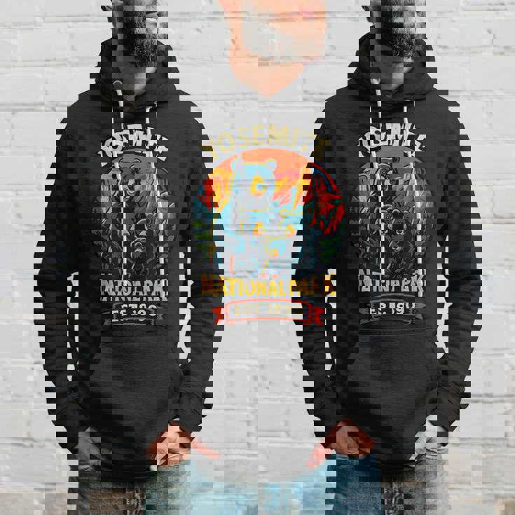 ヨセミテ国立公園 クマの家族 Est 1890 サンセットアート パーカー 彼への贈り物