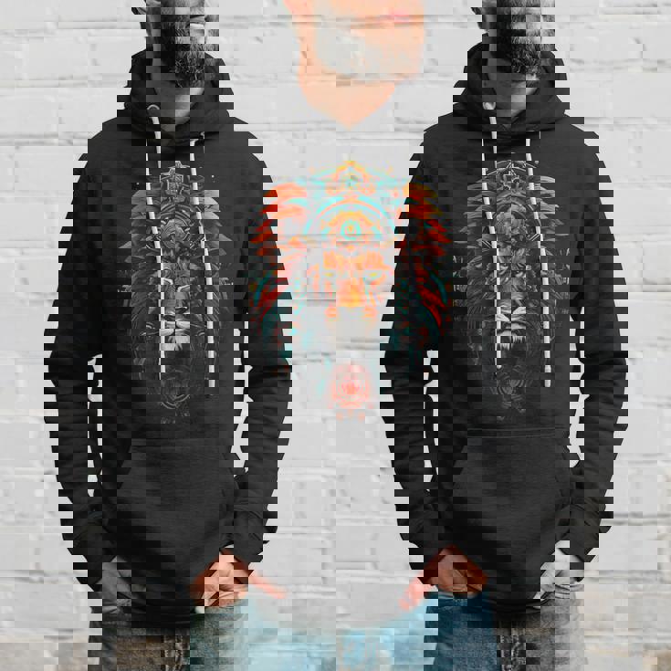 ライオン 動物 動物園 アート ライオン パーカー 彼への贈り物