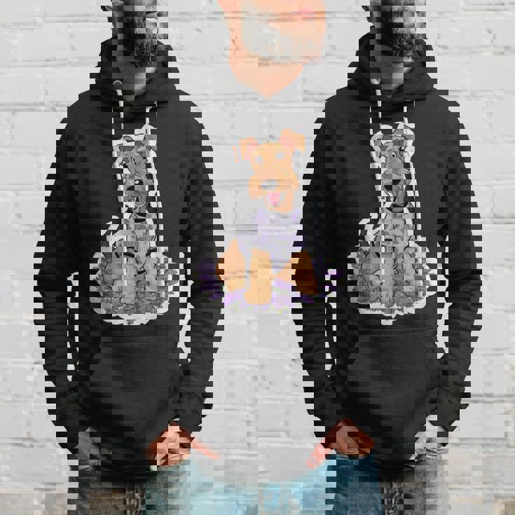 ライラックのエアデール テリア パーカー 彼への贈り物