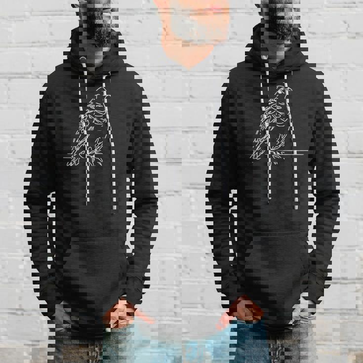 ラインアート 鳥・鳥類学者 ライチョウ パーカー 彼への贈り物