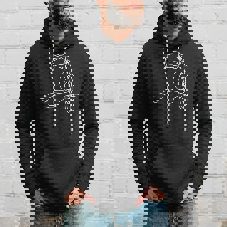 ラインアート 鳥類学者オオハシ パーカー 彼への贈り物